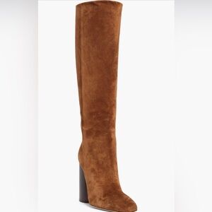 Salvatore Ferragamo Tan Over the Knee Boots
